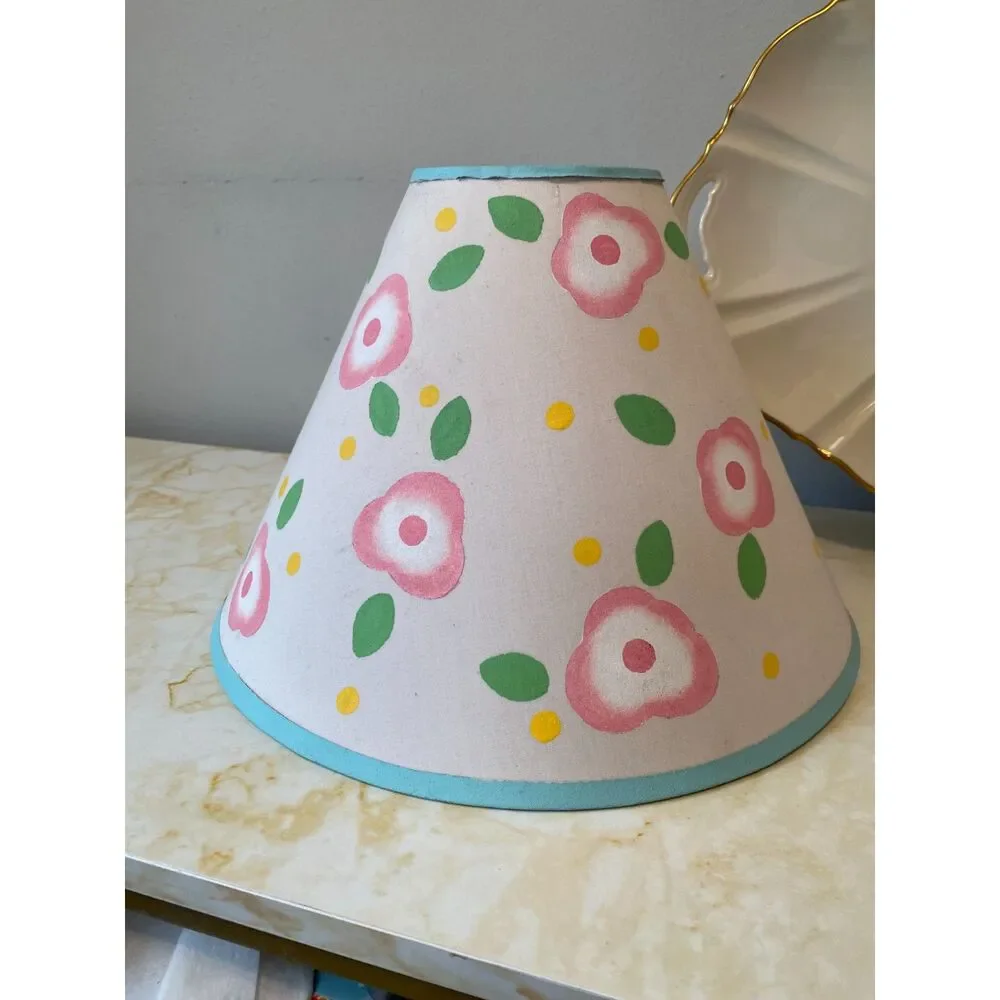 Rare Tatutina Artist Handpainted flowers Lampshade